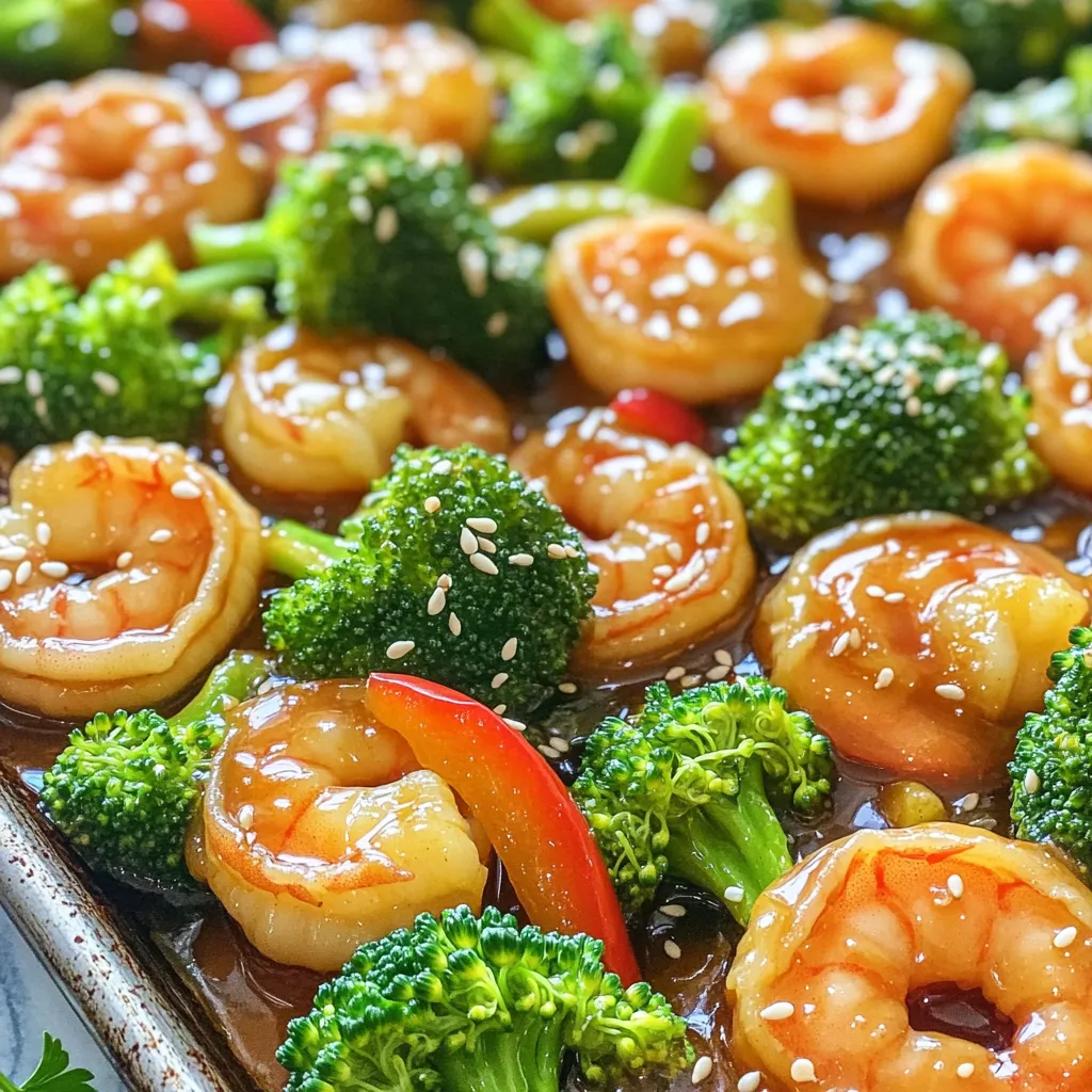 Honey Garlic Shrimp &#038; Broccoli Sheet Pan Delight