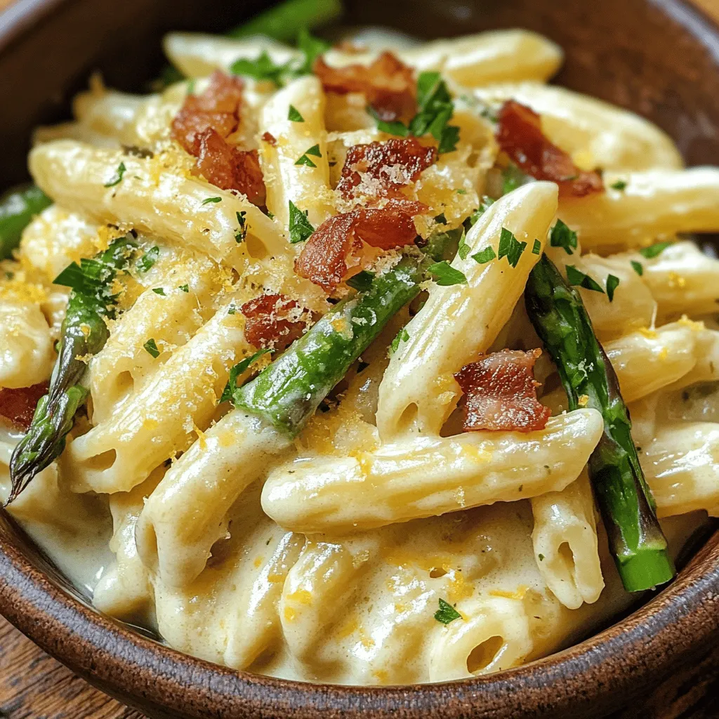 Pennette with Pancetta and Asparagus Recipe