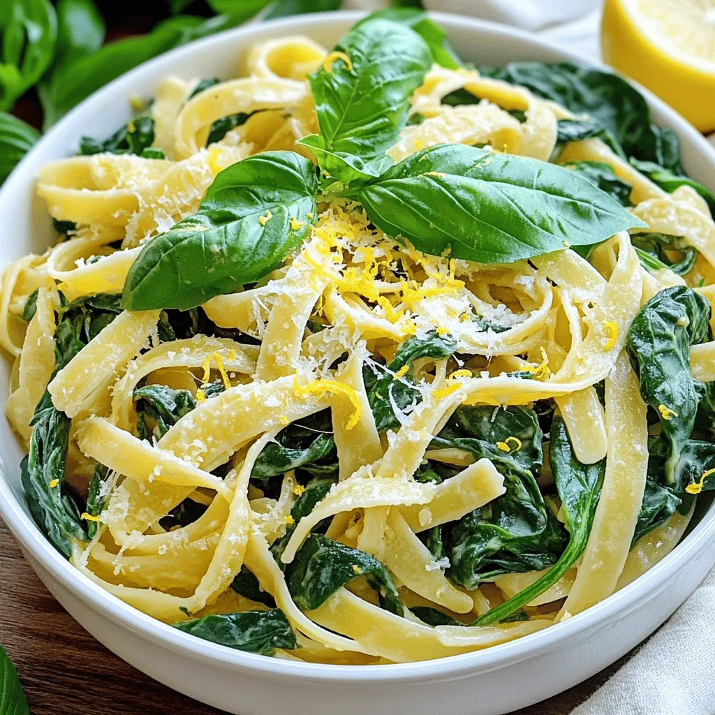 Lemon Spinach Pasta Fresh and Flavorful Dish