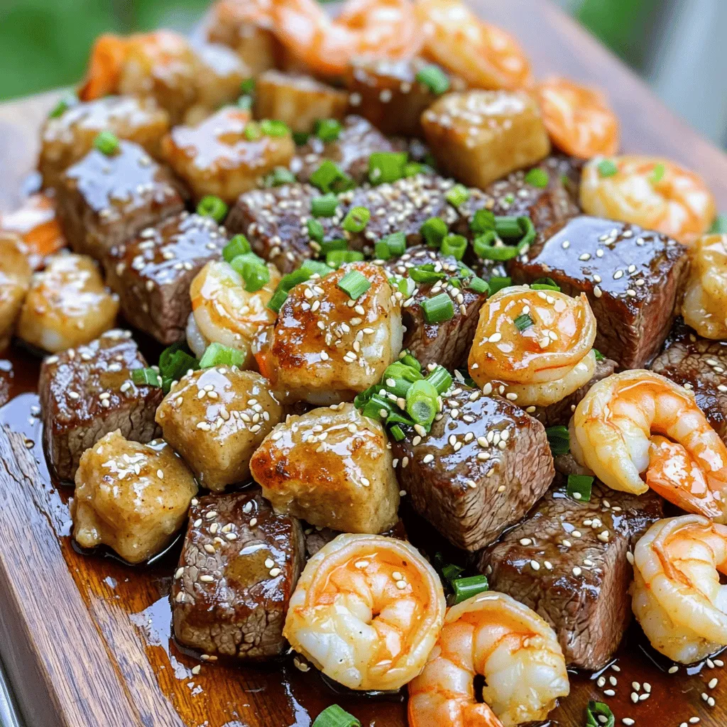 Savory Steak Bites and Shrimp in Garlic Butter Glaze