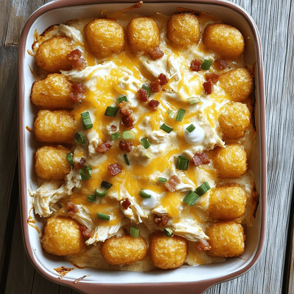 Cracked Out Chicken Tater Tot Casserole Delight