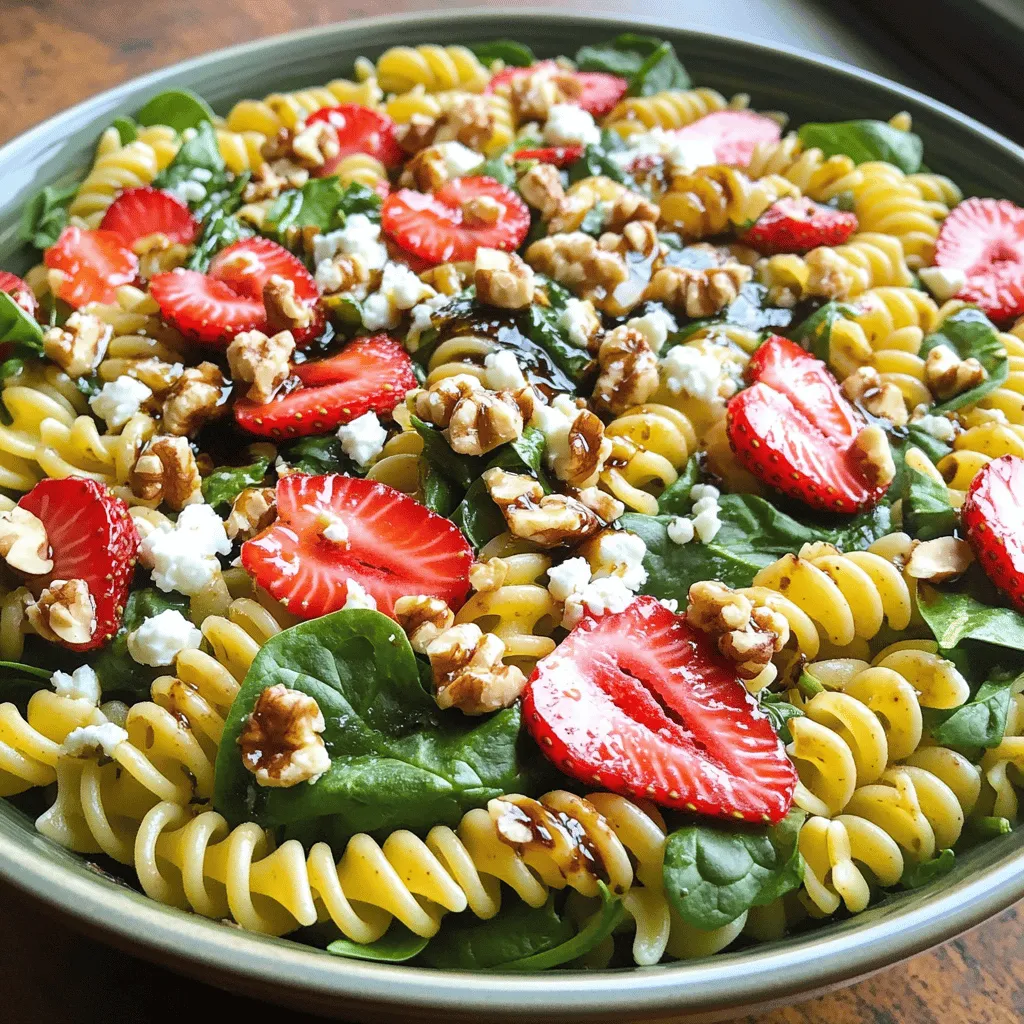Strawberry Spinach Pasta Salad Fresh and Flavorful Dish