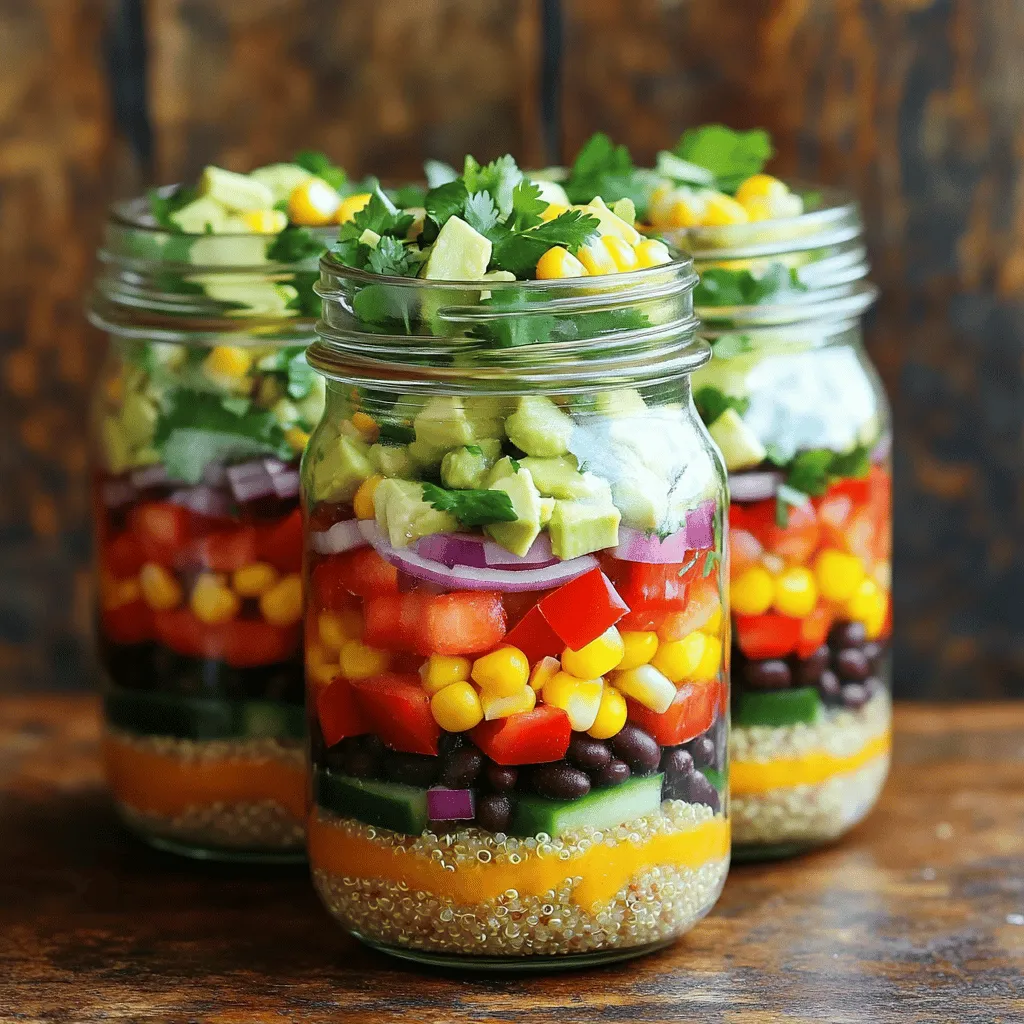 Southwest Quinoa Salad Jars Fresh and Flavorful Mix