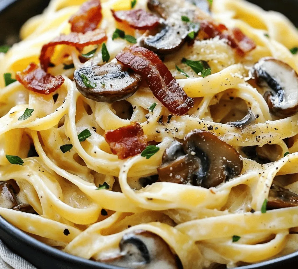 The heart of any great recipe lies in its ingredients. In Creamy Bacon Mushroom Pasta, each component plays a vital role in achieving the dish