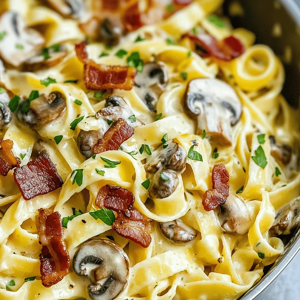 Creamy Bacon Mushroom Pasta: A Decadent Indulgence