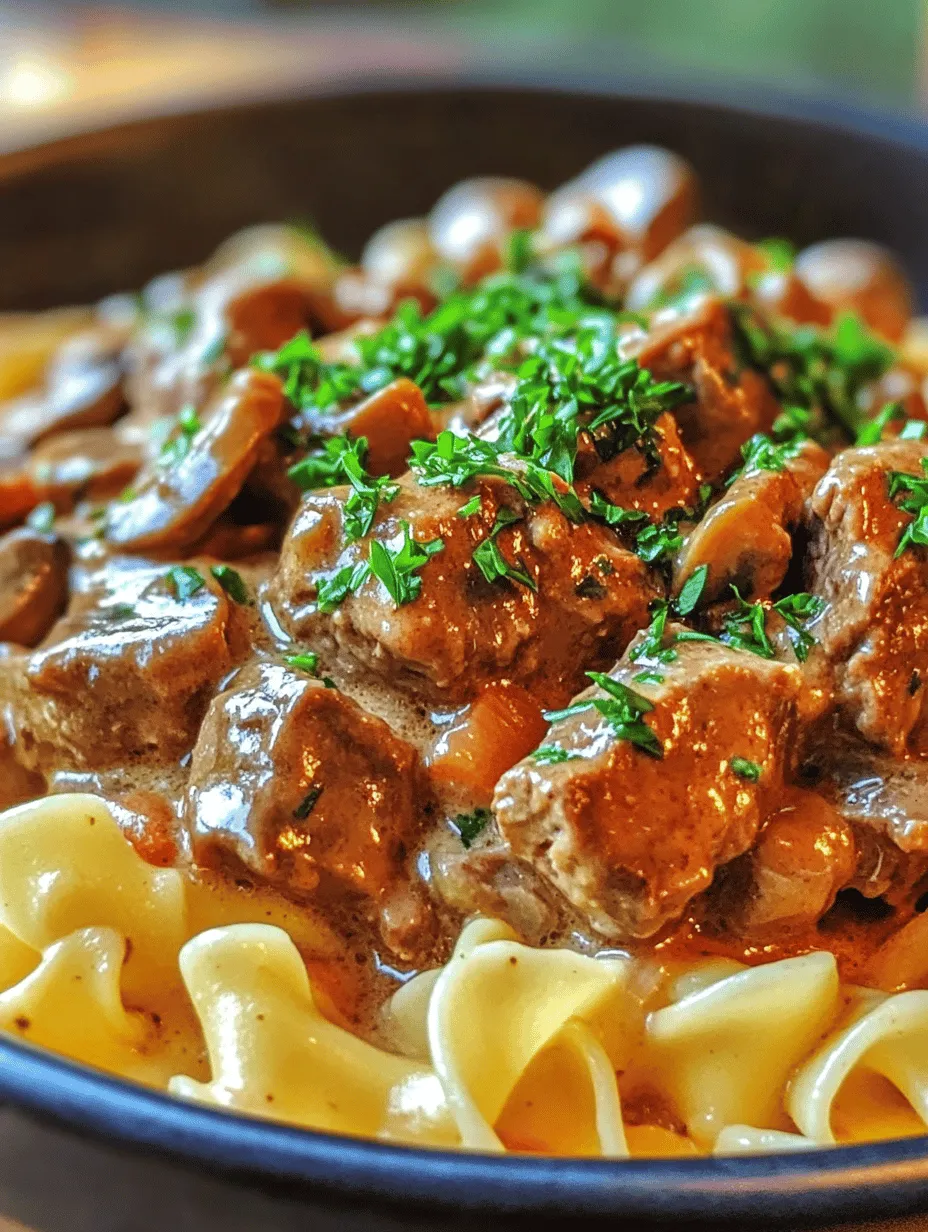 Creamy Beef Stroganoff &#038; Egg Noodles: A Classic Comfort Food