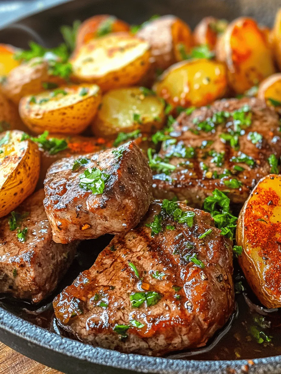 Sizzling Garlic Butter Steak Bites &#038; Crispy Potatoes Recipe