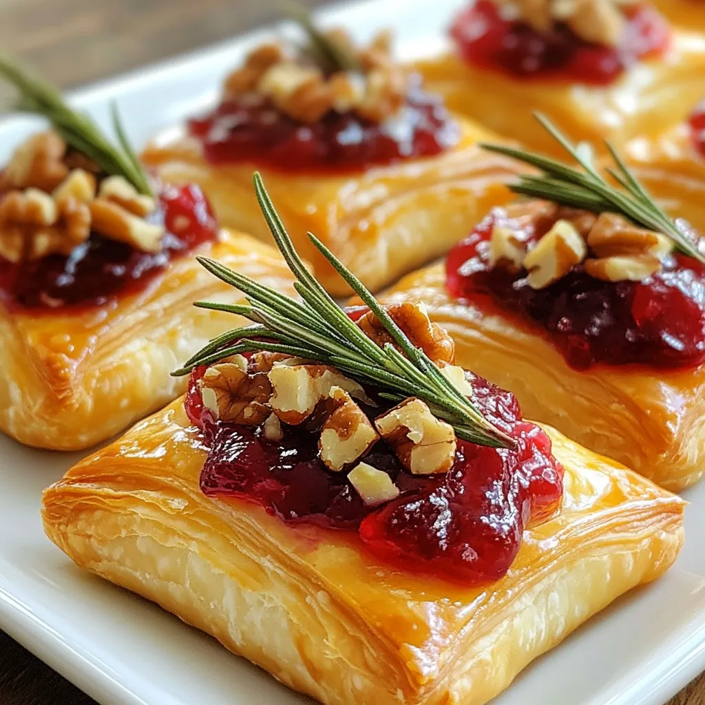 Cranberry Brie Puff Pastry Bites Irresistible Appetizer