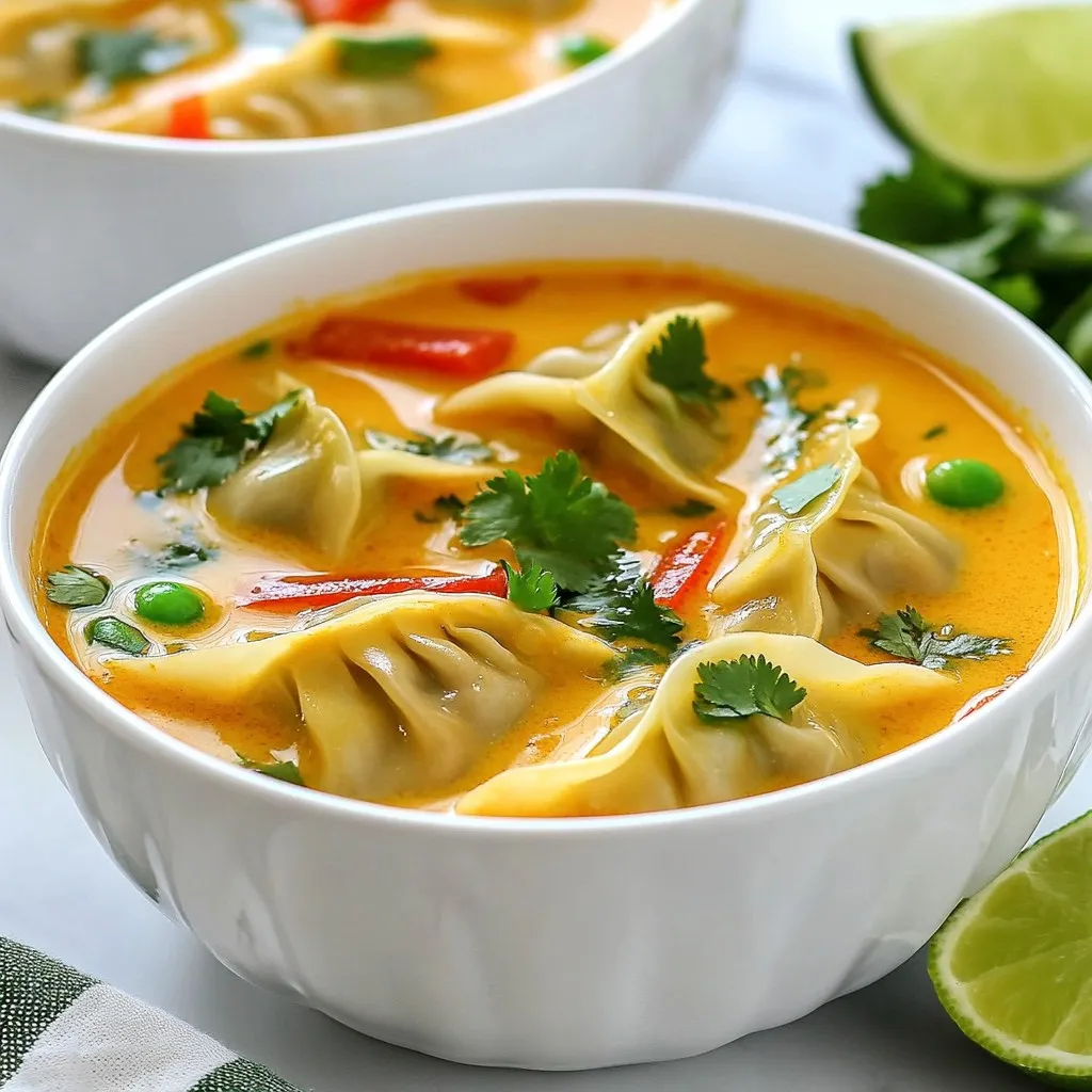 Thai Potsticker Coconut Soup Flavorful and Comforting Dish