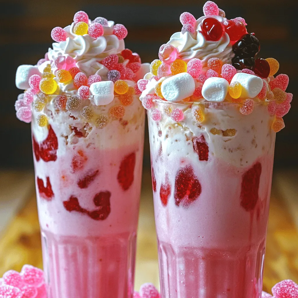 Decadent Pink Candy Freakshakes: The Ultimate Indulgence for Sweet Lovers