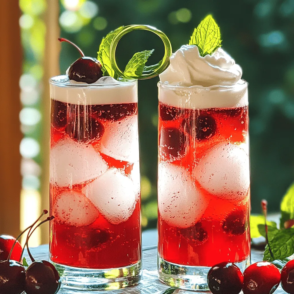 Cherry Italian cream sodas are fun and tasty drinks. They have simple ingredients that bring out great flavors. The main ingredients for this drink are cherry syrup, sparkling water, and heavy cream.