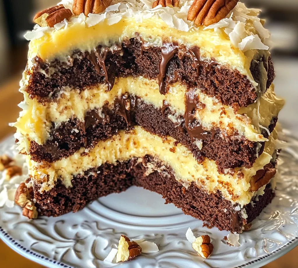 German Chocolate Cake is a delightful dessert that captures the hearts and taste buds of many with its rich, decadent flavors. Despite its name, the cake is not a product of Germany; instead, it has its roots in the United States, named after an Englishman, Samuel German, who invented a dark-baking chocolate for the Baker