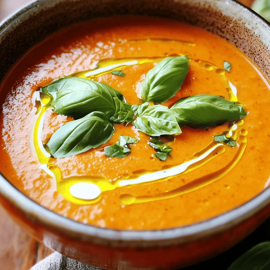 Creamy Roasted Red Pepper Soup Flavorful and Comforting