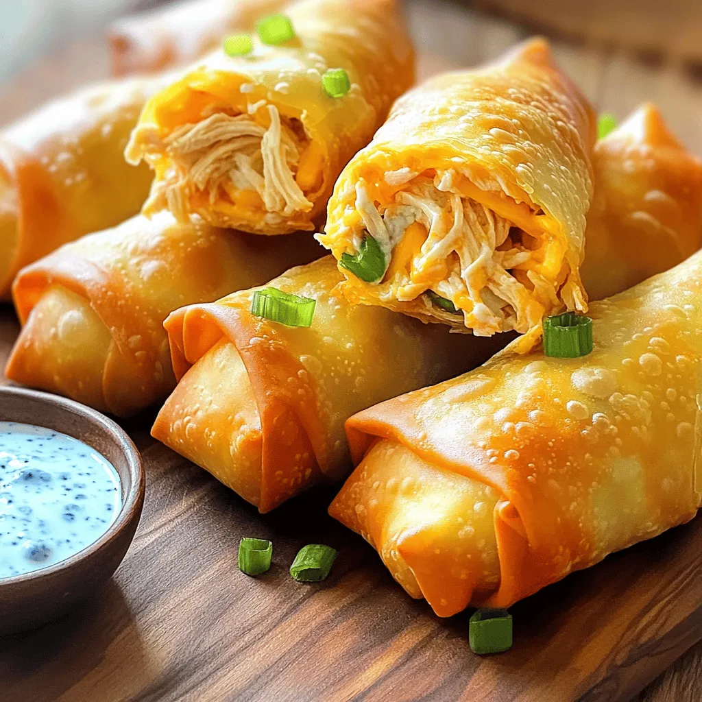 Buffalo Chicken Egg Rolls Air Fryer Crispy Delight