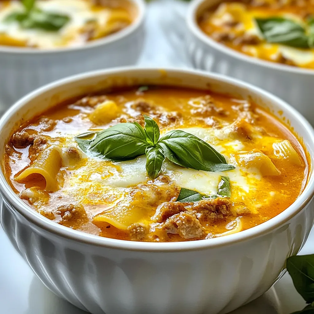 Creamy Lasagna Soup Savory and Comforting Delight