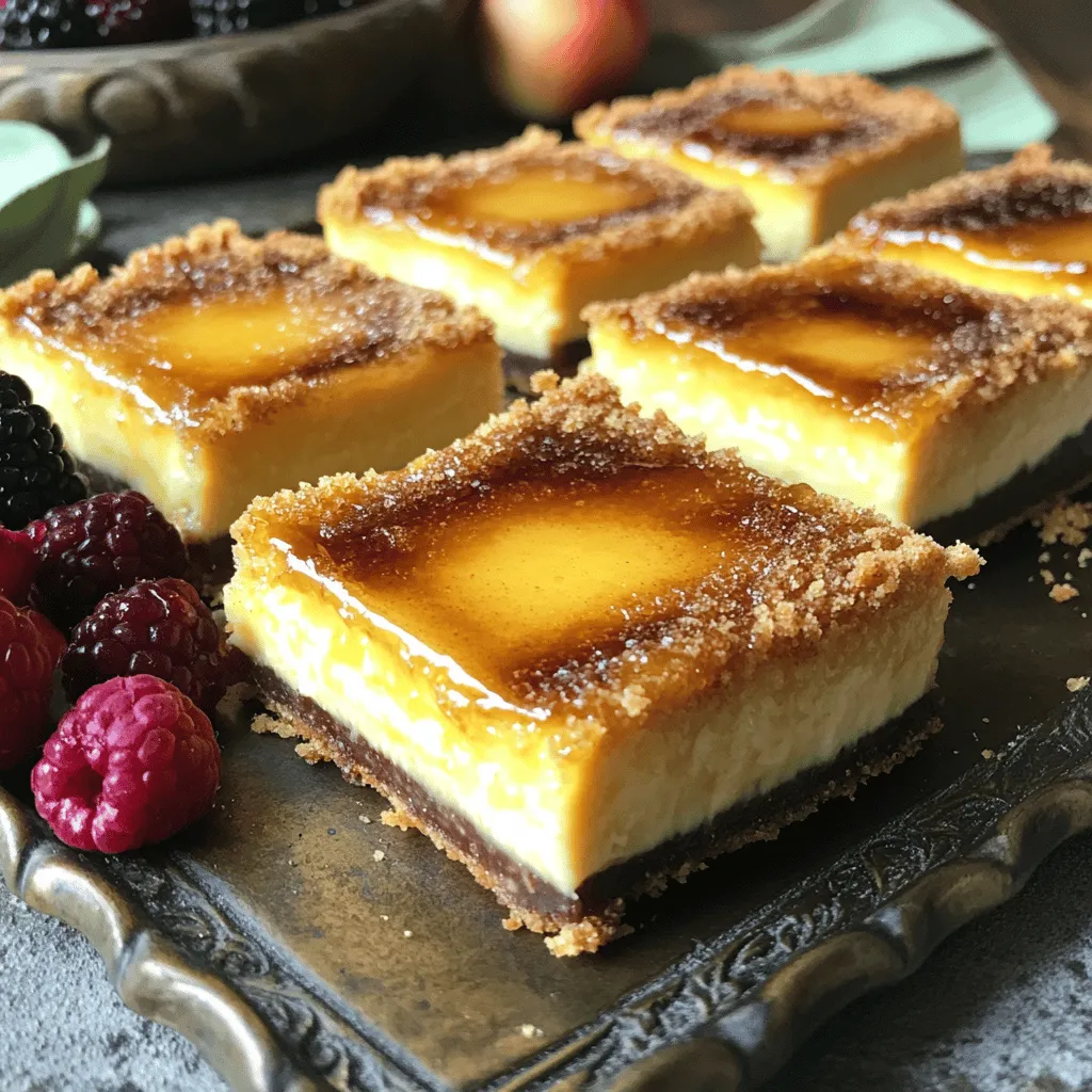 Crème Brûlée Cheesecake Bars Delightful Dessert Treat