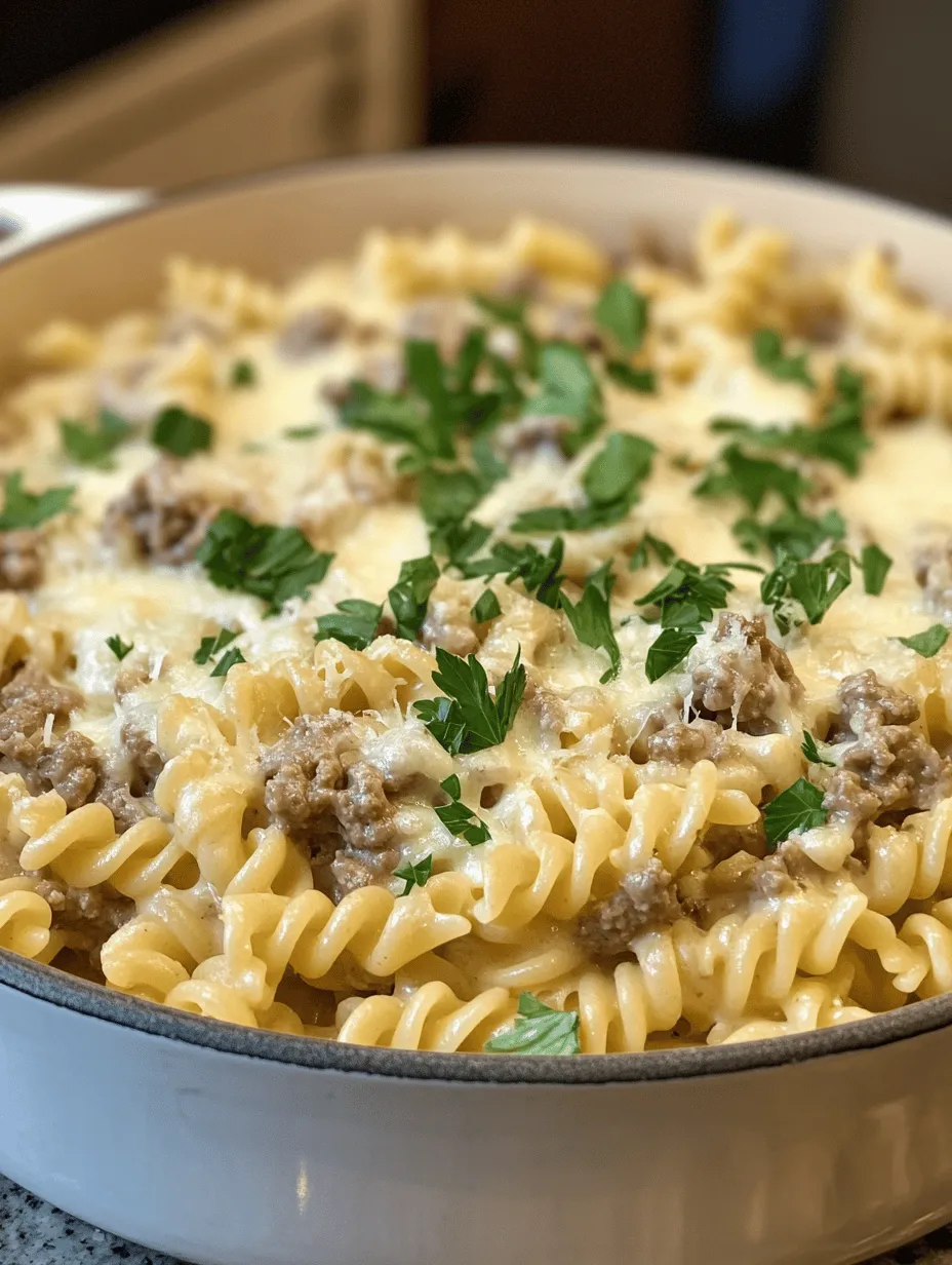 Stovetop Creamy Ground Beef Pasta Recipe