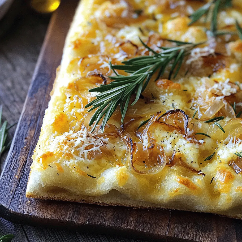 Cheesy Onion Focaccia Bread Tasty and Simple Recipe