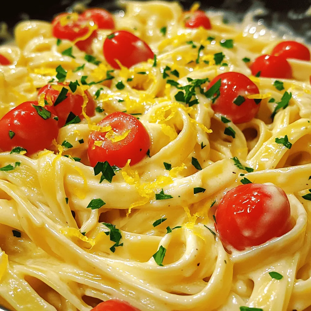 Creamy Lemon Garlic Pasta 15 Minutes Quick Recipe