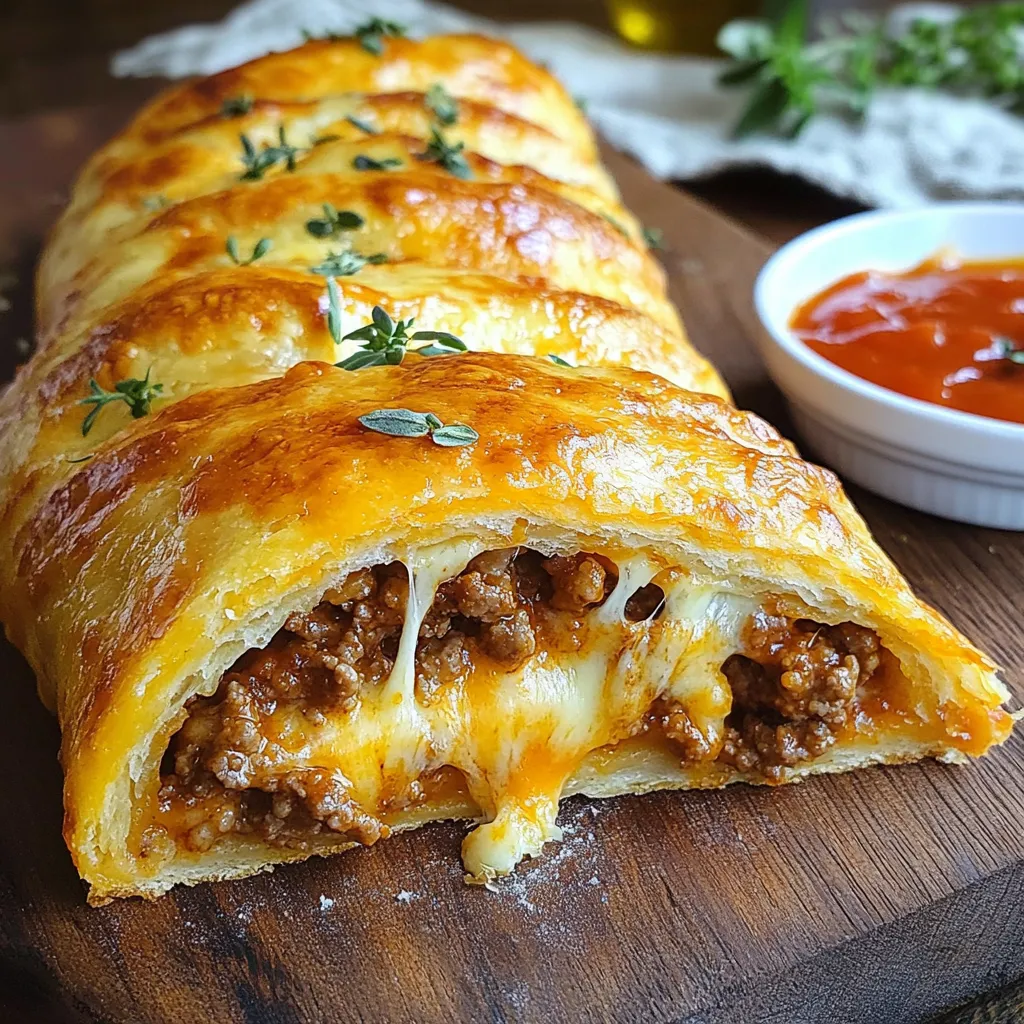 Cheesy Beef Stromboli Recipe: A Comforting Delight