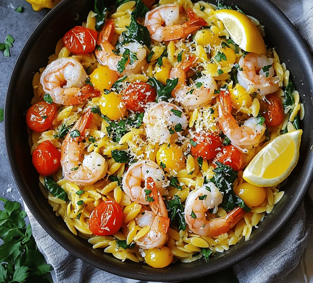 To create the perfect One Pan Parmesan Orzo with Shrimp, it