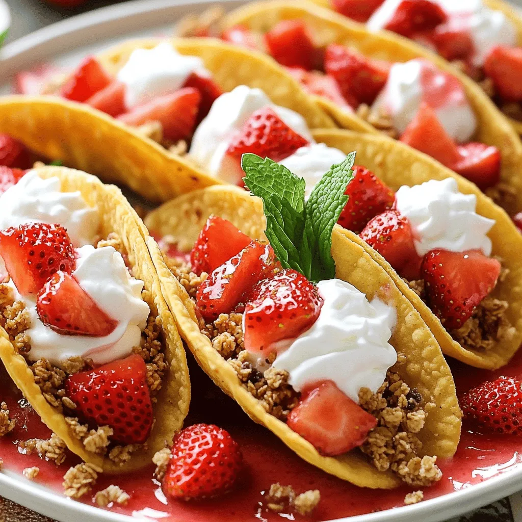 Strawberry Crunch Mini Tacos Delightfully Sweet Treat