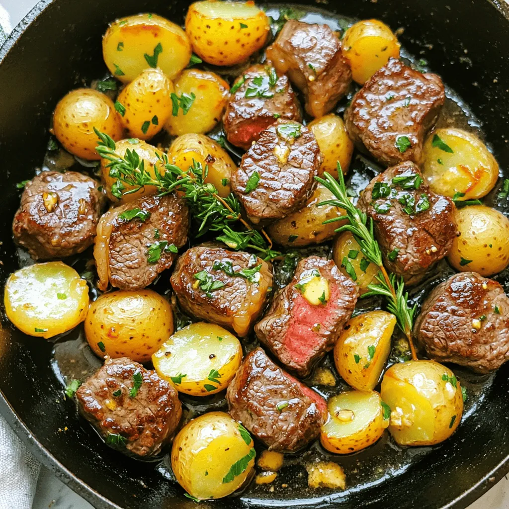 Garlic Butter Steak and Potatoes Skillet Recipe