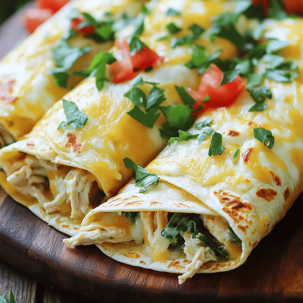 - 2 large chicken breasts, cooked and shredded - 1 cup fresh spinach, chopped - 1 cup shredded mozzarella cheese - 1 cup cream cheese, softened