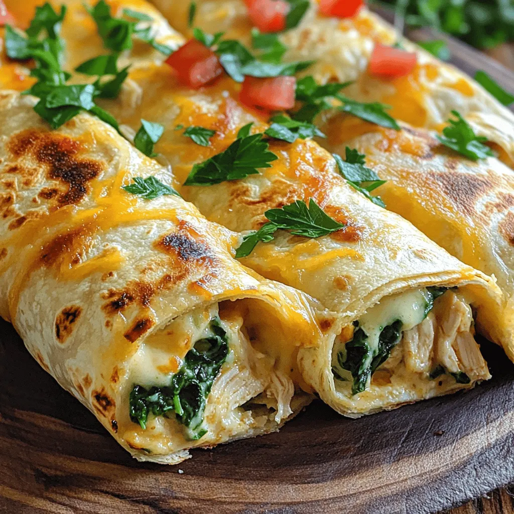 Cheesy Garlic Chicken Wraps Easy and Tasty Dinner