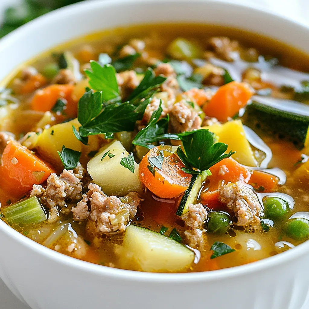 Ground Turkey Vegetable Soup Easy and Flavorful Recipe