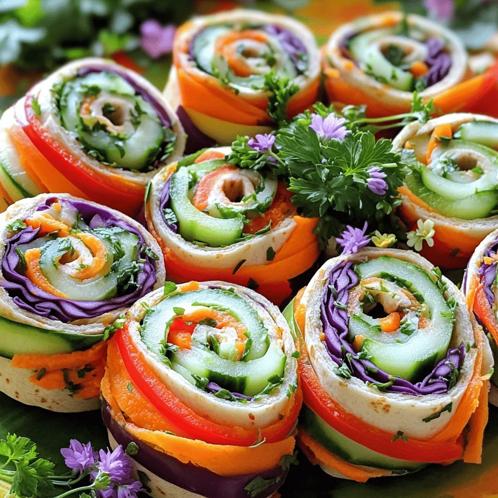 Rainbow Veggie Pinwheels Fresh and Colorful Delight