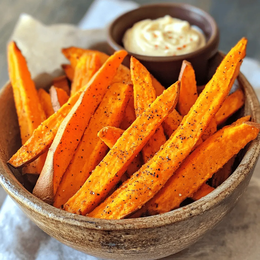 Air Fryer Sweet Potato Fries with Garlic Aioli Delight