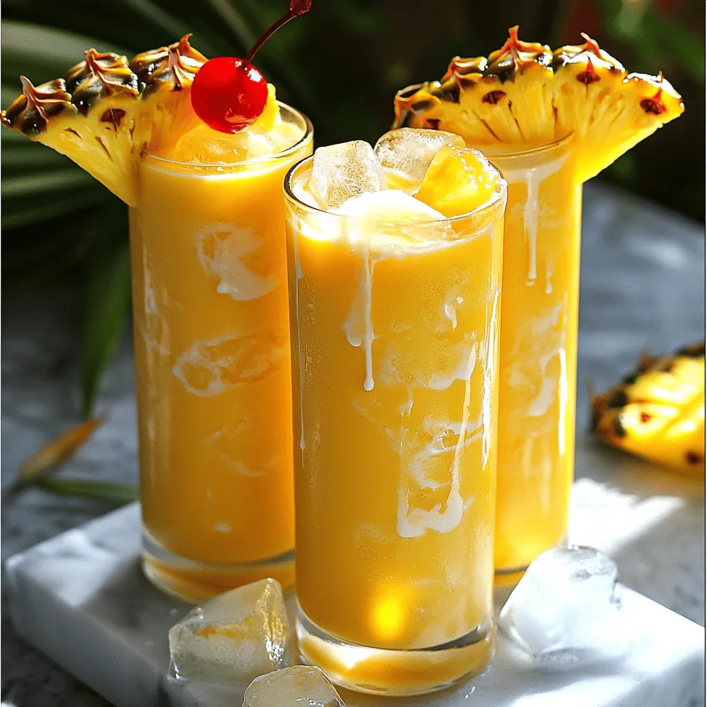 To make the Pineapple Upside Down Cake Drink, you need a few simple ingredients. Here’s what you will need: