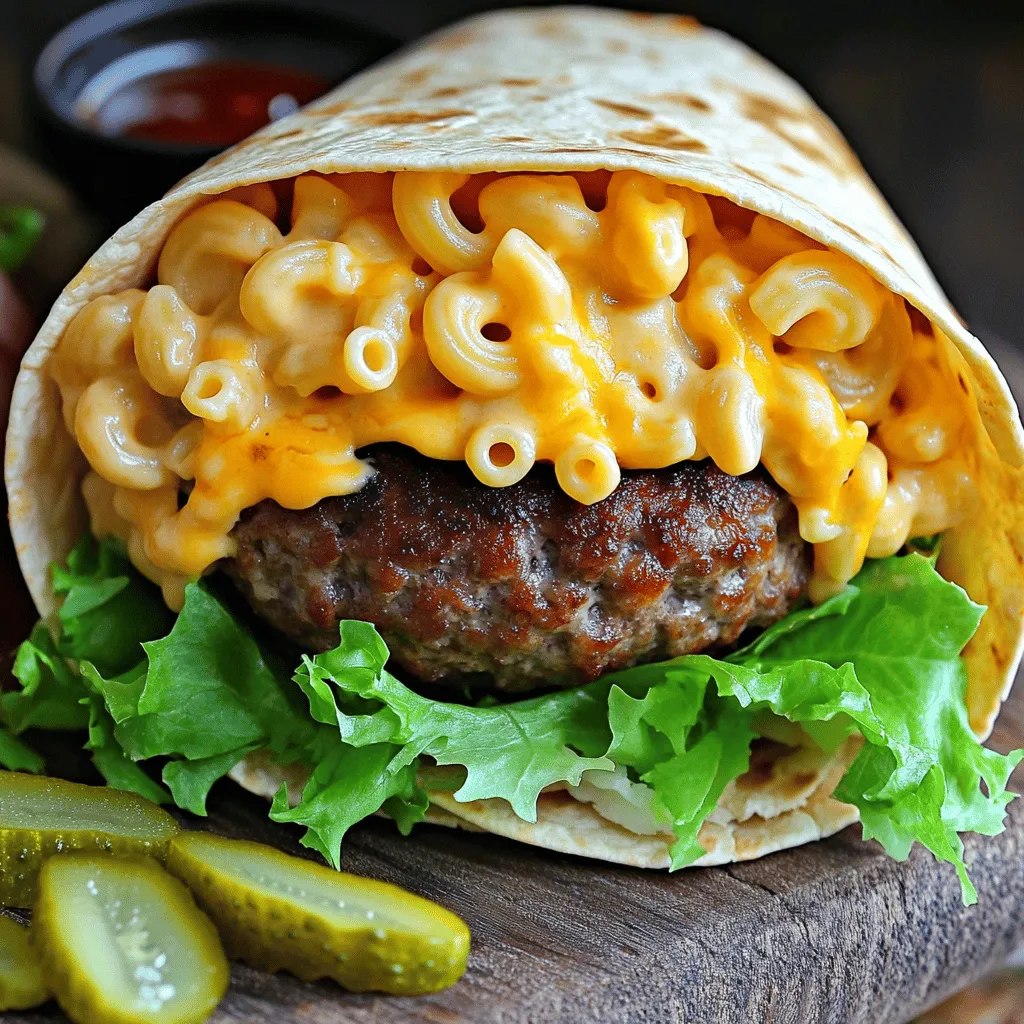 Bacon Mac 'n' Cheese Burger Wrap: A Comfort Food Fusion