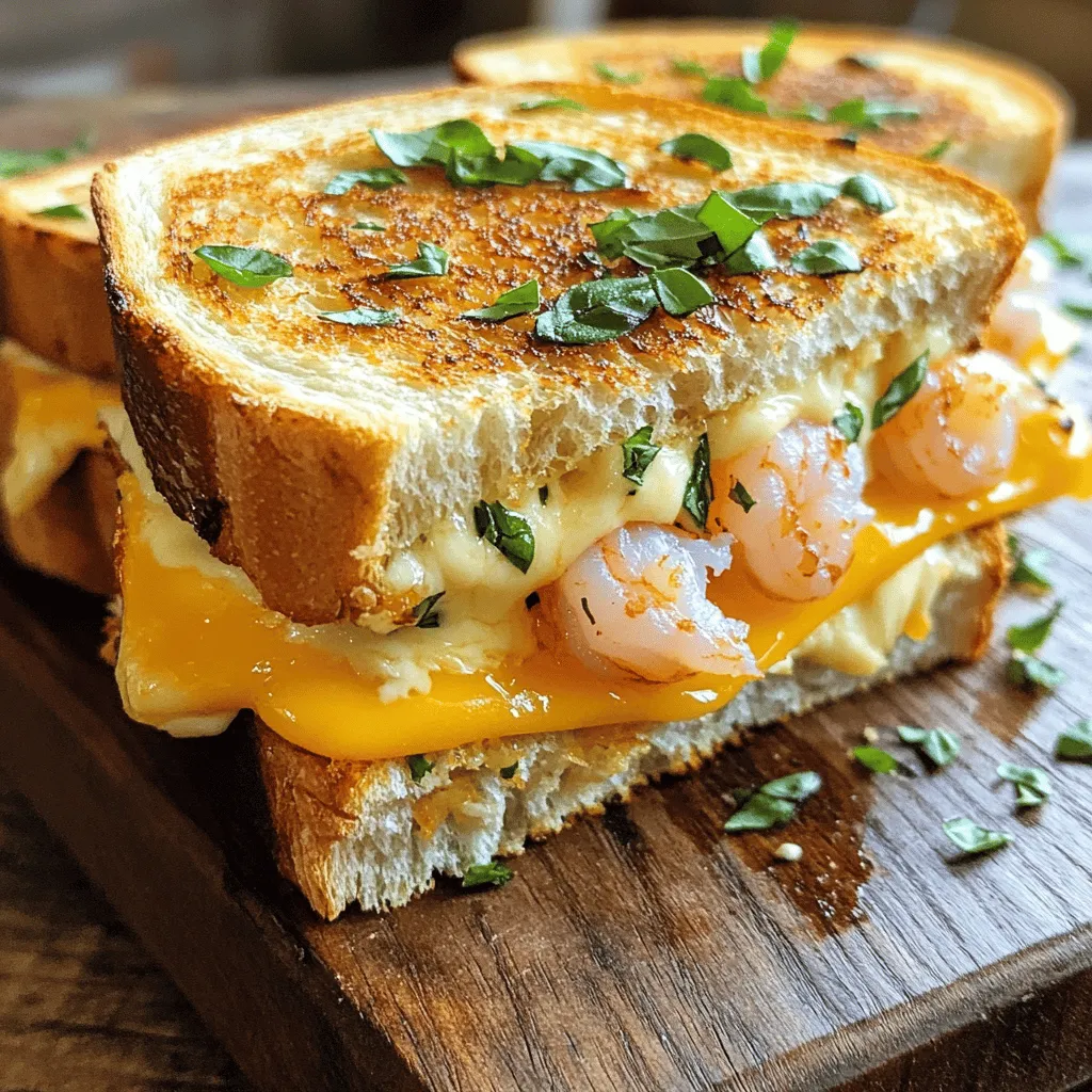 Shrimp Grilled Gourmet Cheese Irresistible Sandwich