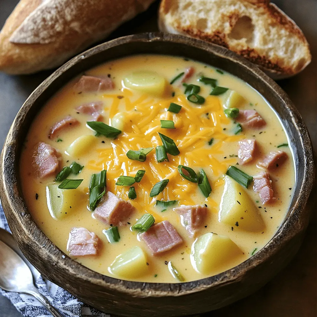 Creamy Cheesy Ham Chowder Simple and Tasty Recipe