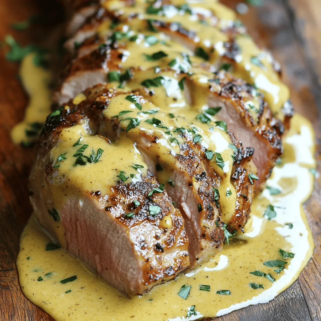 Savory Pork Tenderloin with Creamy Mustard Sauce: A Culinary Delight for Any Occasion