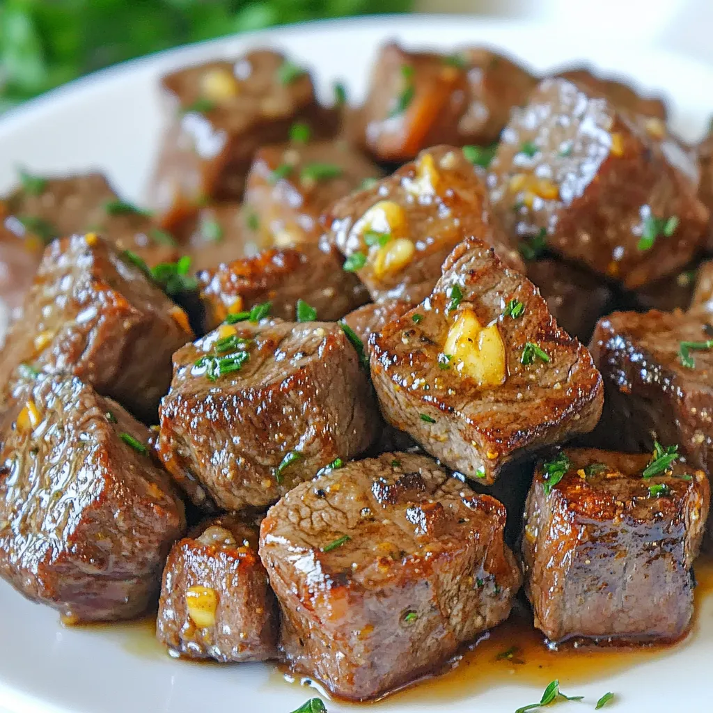 High-Protein Garlic Butter Steak Bites Flavorful Treat