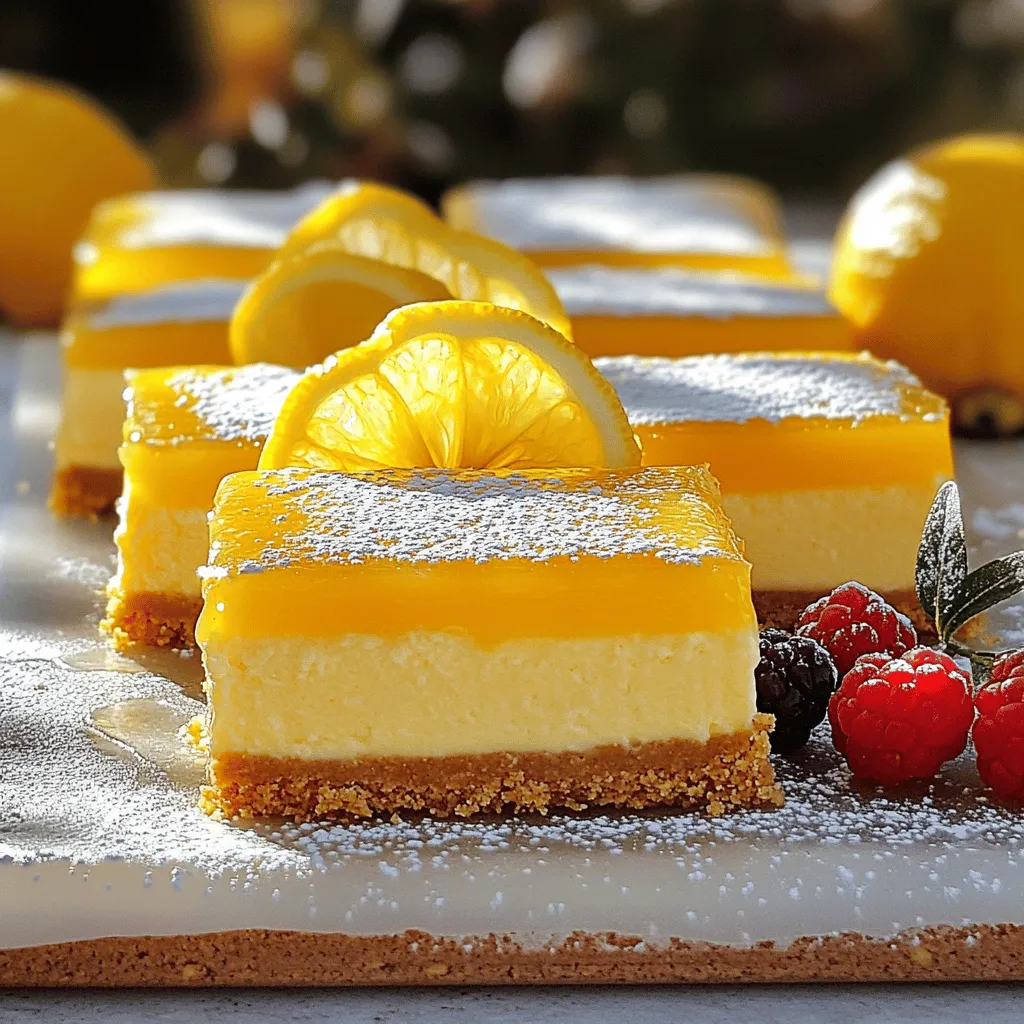 Lemon cheesecake squares are a fresh twist on classic cheesecake. They blend creamy cheese with bright lemon flavor. This dessert stands out for its tangy taste and smooth texture. People love them because they are easy to make and serve. You can cut them into neat squares for any gathering.