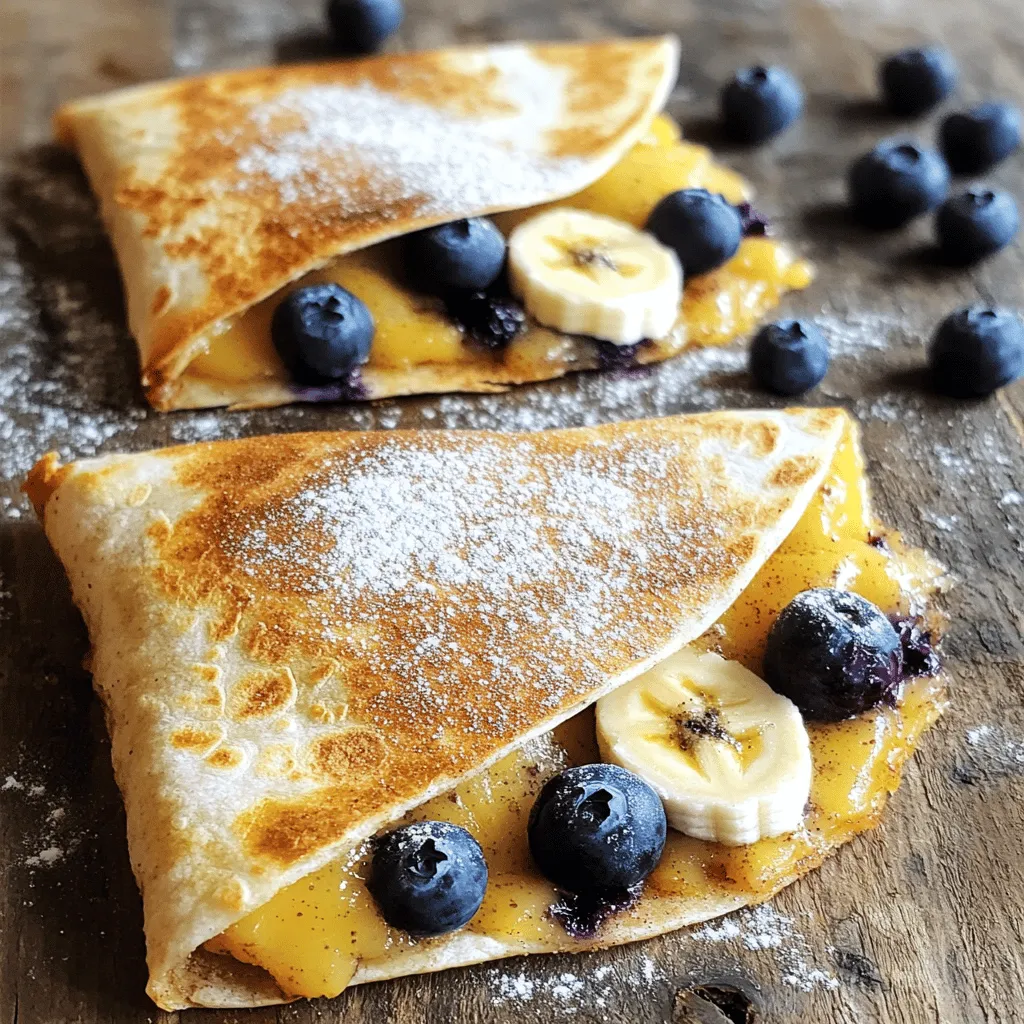Blueberry Breakfast Quesadilla Tasty Morning Delight