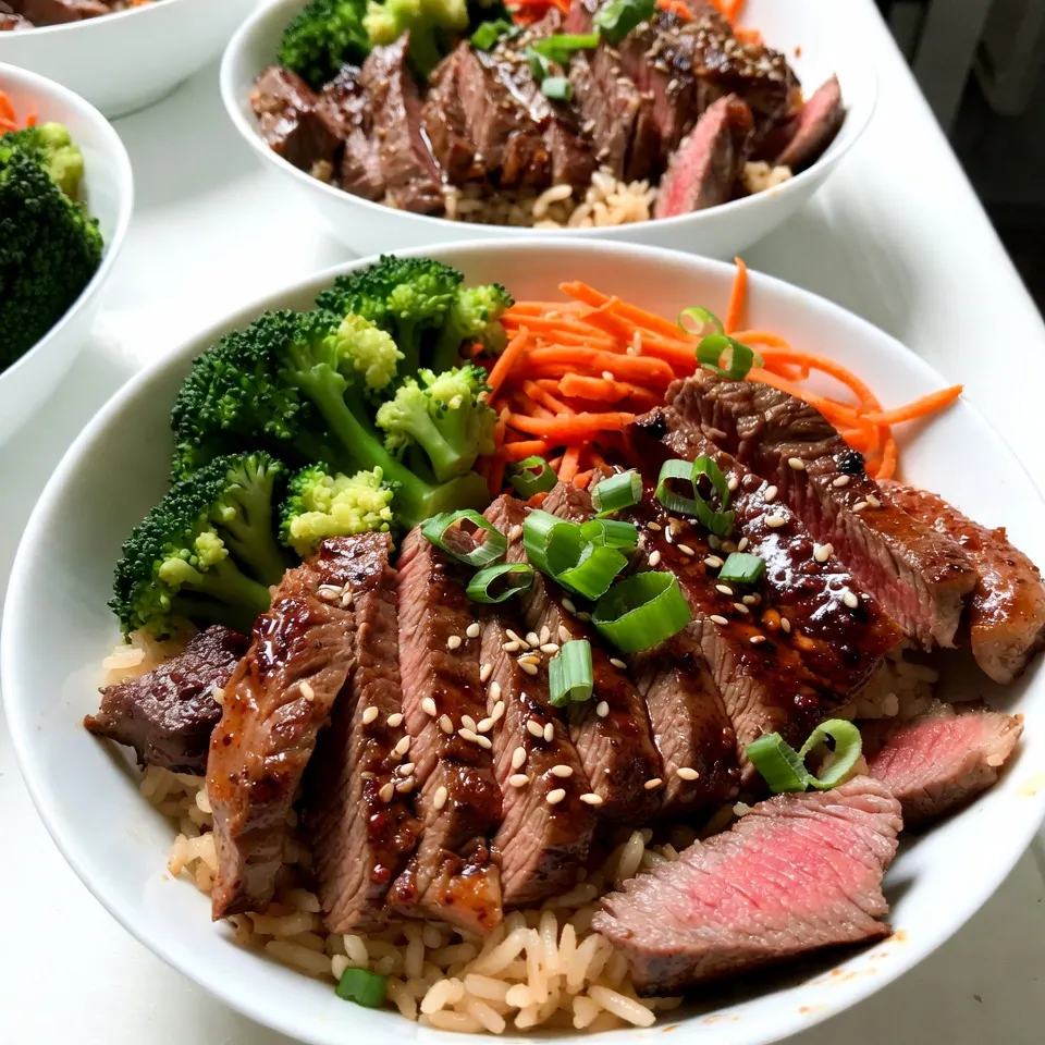 Korean BBQ Steak Rice Bowls Delightful Flavor Fusion