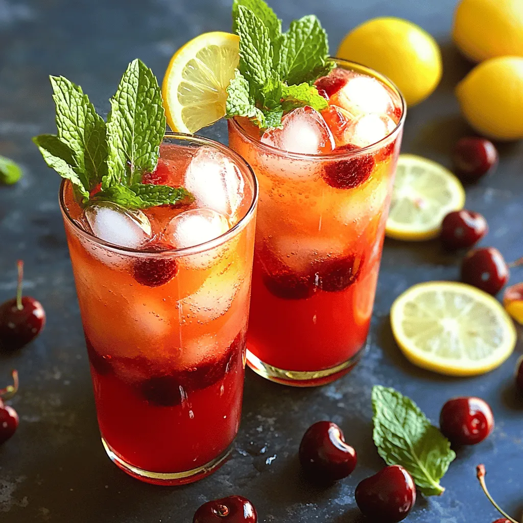 Refreshing Ginger Cherry Fizz Mocktail: A Sparkling Delight