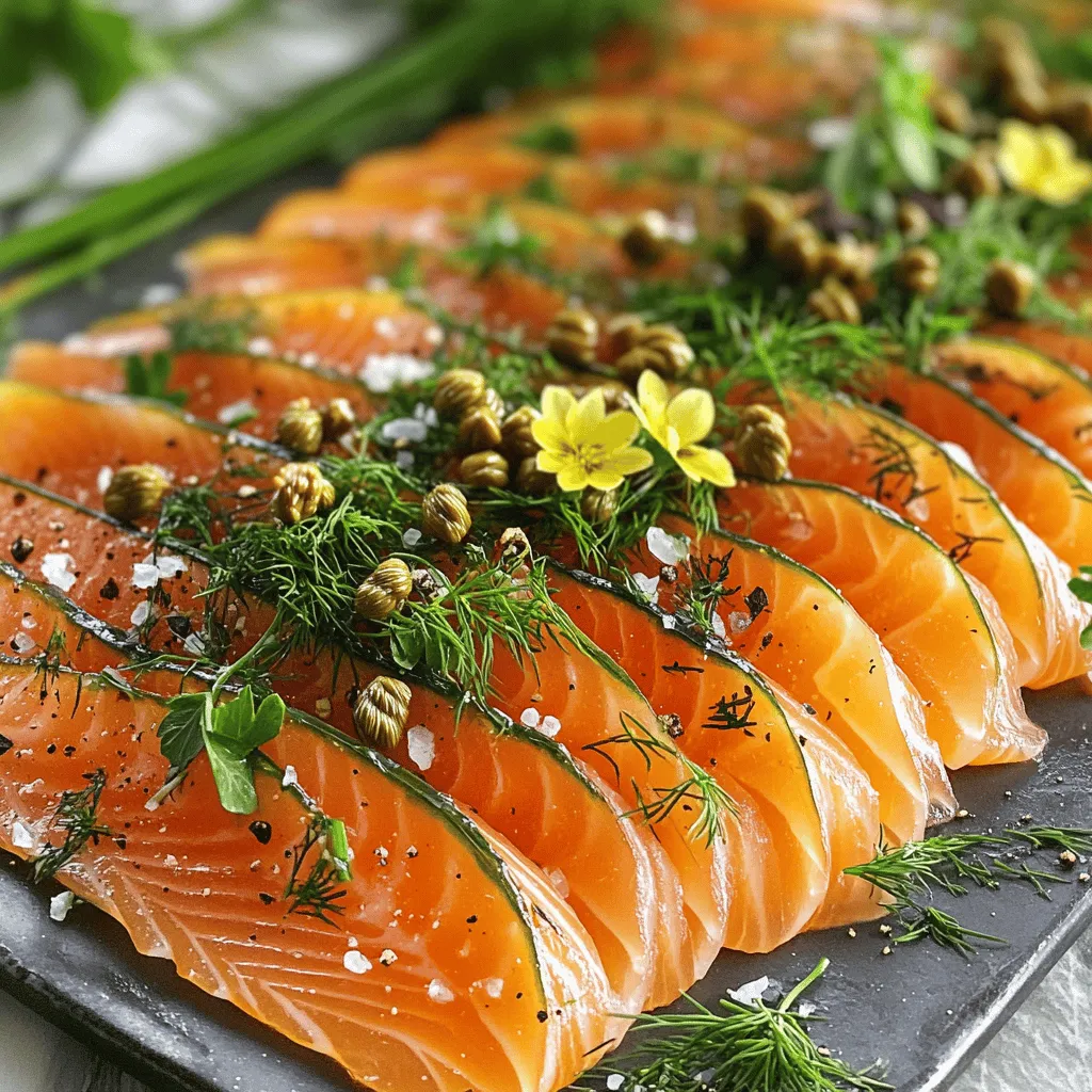 Smoked Salmon Carpaccio with Fried Capers Delight