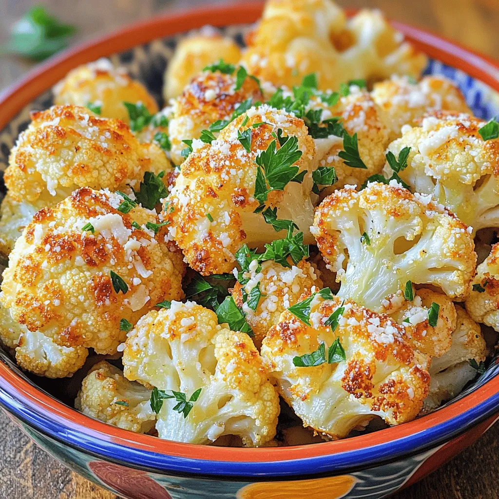 Garlic Parmesan Roasted Cauliflower Tasty Side Dish