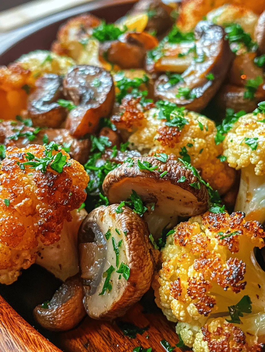 Garlicy Roasted Cauliflower &#038; Mushrooms: A Flavorful Plant-Based Side Dish