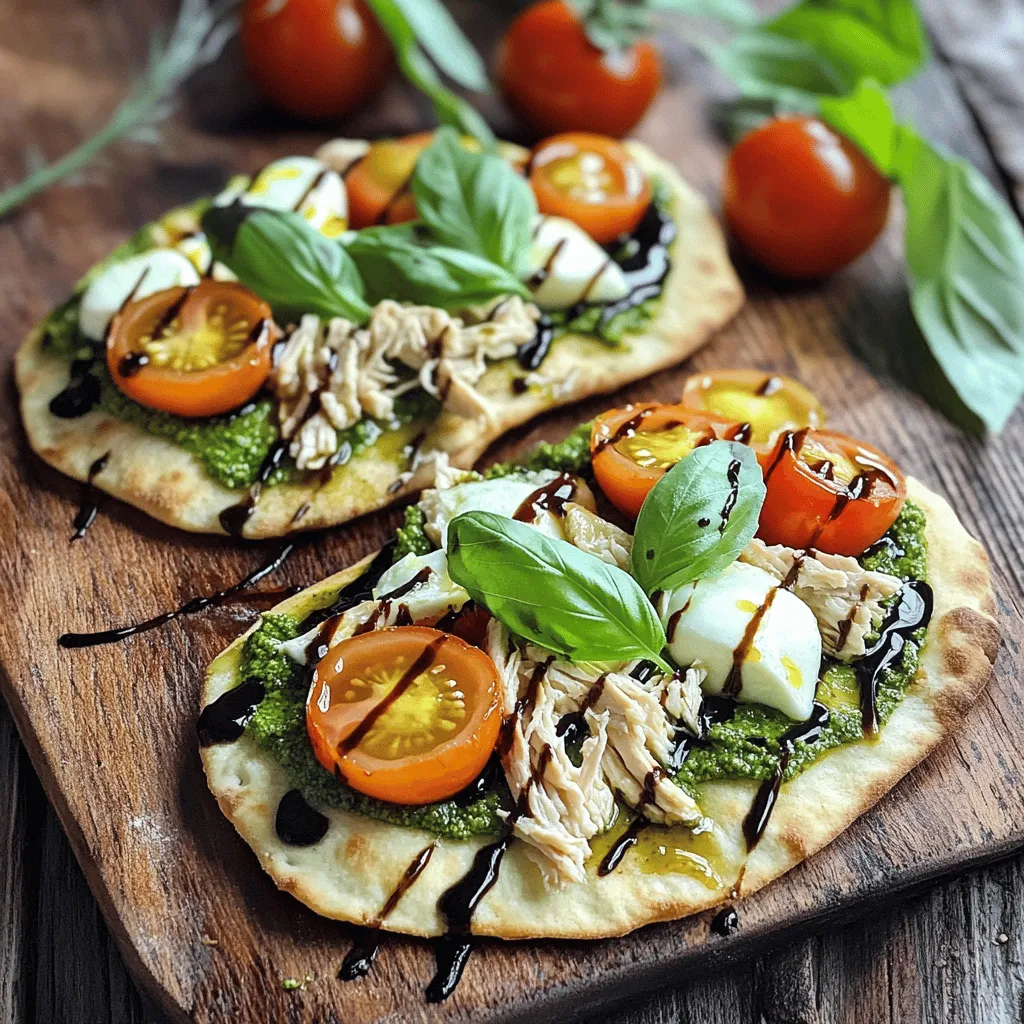 Pesto Chicken Caprese Flatbread Tasty and Easy Meal