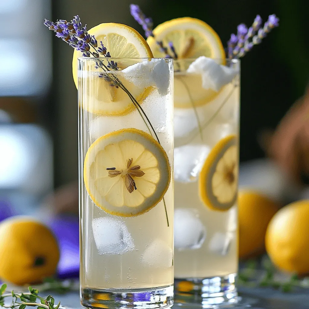 To make the Coconut Lavender Lemonade Mocktail, you need simple and fresh ingredients. This drink is a blend of coconut water, lemon juice, lavender syrup, and water.