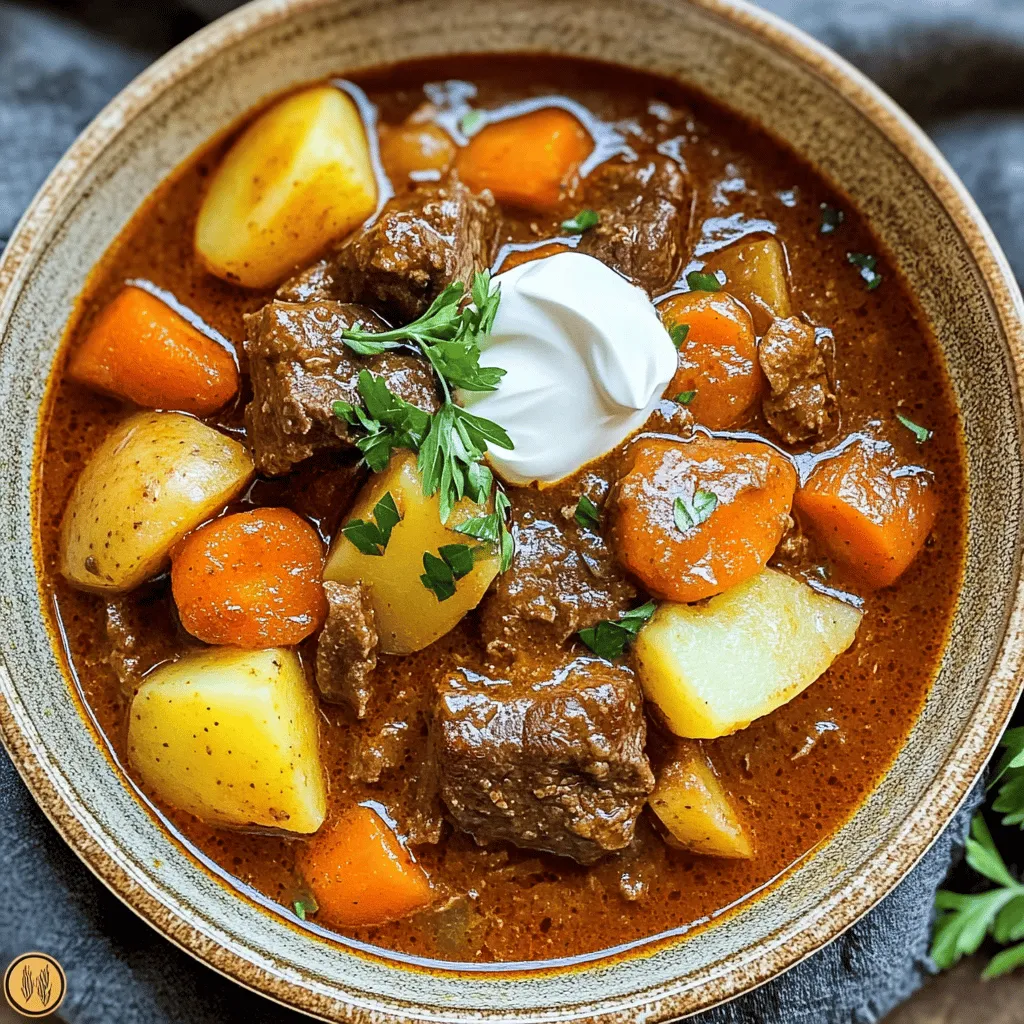Hungarian Goulash Beef Stew-Soup Perfectly Flavored