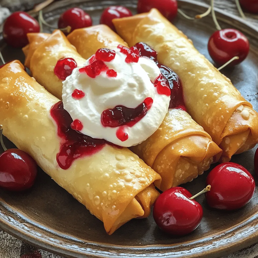 Cherry Cheesecake Egg Rolls Delightful Dessert Idea