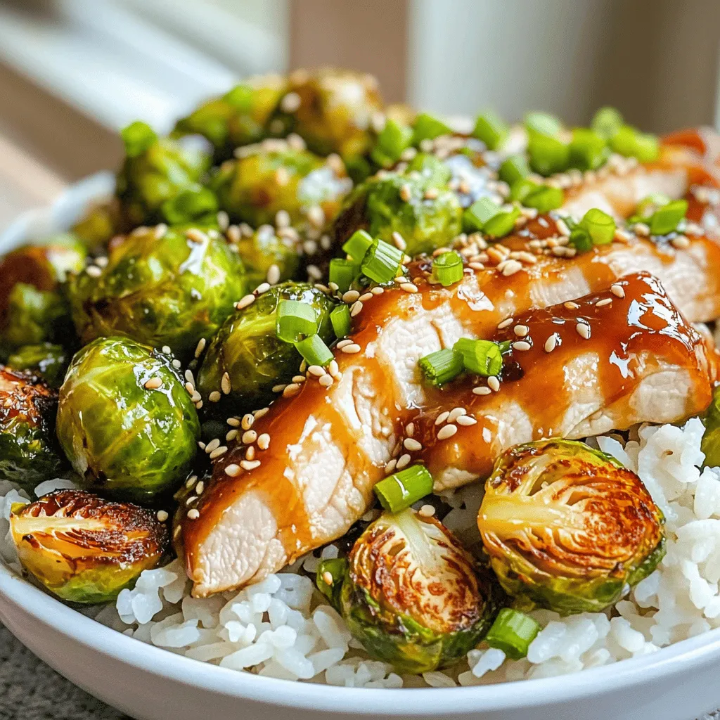 Teriyaki Chicken Bowls with Crispy Brussels Delight